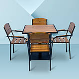 Комплект меблів для кафе "Верона" Тік 4 стільця. Металевий каркас від Mix-Line, фото 3
