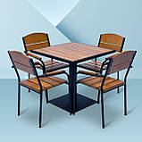 Комплект меблів для кафе "Верона" Тік 4 стільця. Металевий каркас від Mix-Line, фото 5