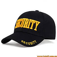 Бейсболка SECURITY охорона кепка охоронця security чорна золота