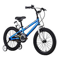 Велосипед детский 4-х колесный RoyalBaby FREESTYLE 18", OFFICIAL UA, синий для мальчика от 5 до 7 лет лучшая