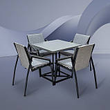 Комплект меблів для кафе "Парма" Сірий 4 стільця. Металевий каркас від Mix-Line, фото 4