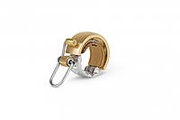 Звонок велосипедный на руль Knog Oi Luxe Small Brass золотистый, металлический, противоударный,