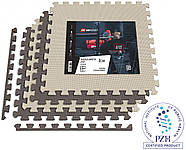 Мат-пазл Hop-Sport EVA 1 см HS-A010PM — 4 частини бежево-коричневий, фото 2