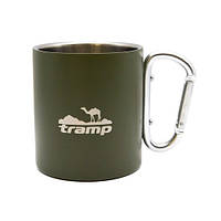 Термокружка Tramp с карабином 350ml UTRC-122-olive