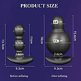 Надувний анальний корок із вібрацією Lux Fetish, фото 7