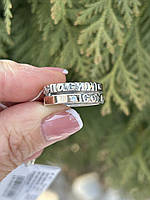 Кольцо серебряное с золотом Спаси и сохрани 847к, 18.5 размер