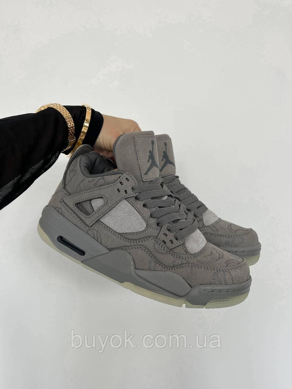 Чоловічі кросівки Air Jordan 4 Retro Kaws Grey (чоловічі Аїр Джордан 4 Ретро Каас Сірий) 930155-003