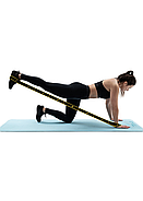 Резинка для фітнесу з петлями 12-30 кг HS-N904GB жовта, фото 7