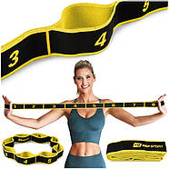 Резинка для фітнесу з петлями 12-30 кг HS-N904GB жовта, фото 8