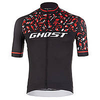 Джерси для велосипедиста Ghost Racing Jersey Short blk/red/wht - L велофутболка унисекс лучшая цена с быстрой