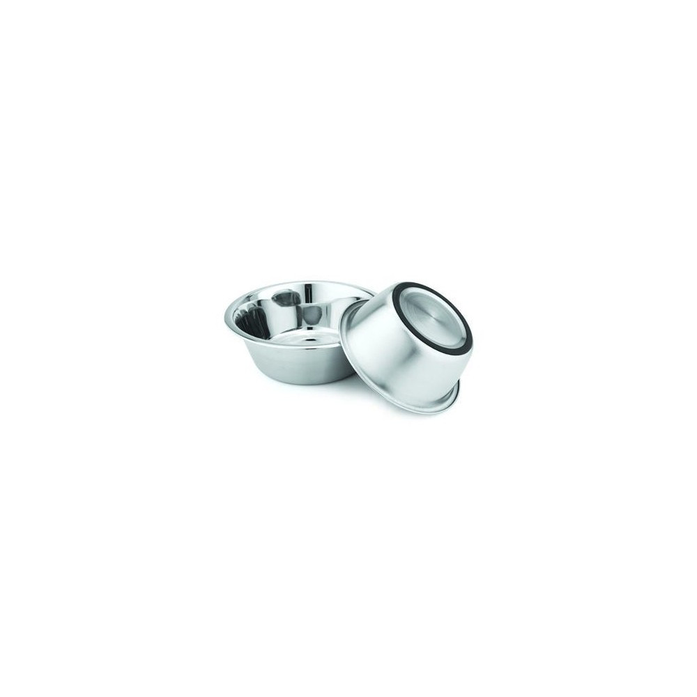 Миска SWI металлическая с резиновым кольцом для собак, 1.75 л - фото 1 - id-p2077936633