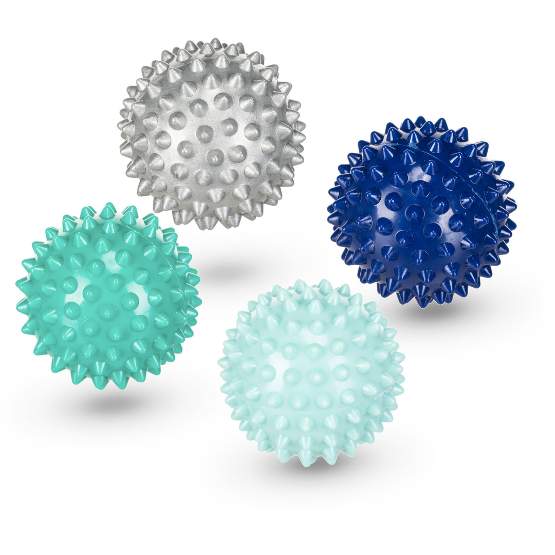 Набір масажних м'ячів Gymtek 65 мм 4 шт сіро-зелено-синій, фото 1