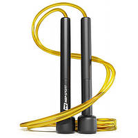 Скакалка Hop-Sport Crossfit NEW з пластиковими ручками HS-P025JR жовта лучшая цена с быстрой доставкой по