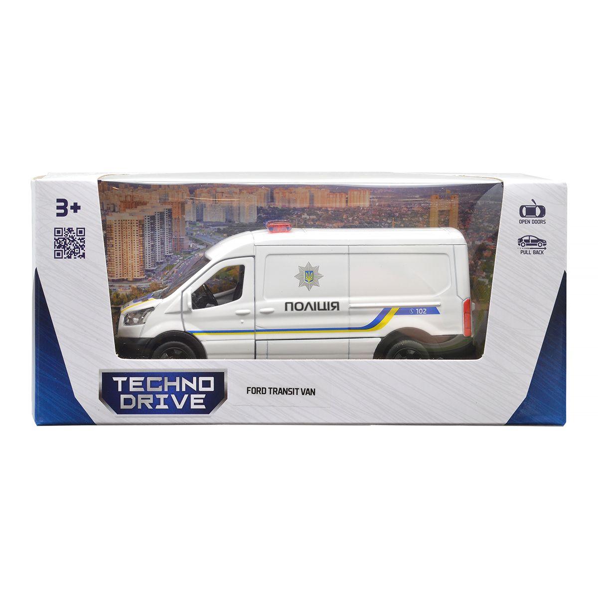 Автомодель TechnoDrive - Ford Transit Van Полиция (250343U) - фото 9 - id-p2077923349