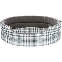 Лежак Trixie Lucky для собак, к клетке с пенопластовой подкладкой, хлопок/флис, 65х55 см (серый/белый)