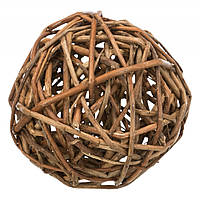 Мячик для грызуна плетеный натуральный, d:13 см