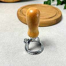 Форма для вирубки тіста з дерев'яною ручкою Ялинкова Кулька, фото 3