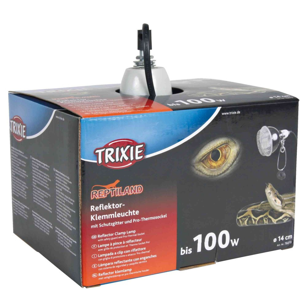 Плафон Trixie для рефлекторного террариума с защитной решеткой, E27, d:14 см, 17 см - фото 3 - id-p2077942352