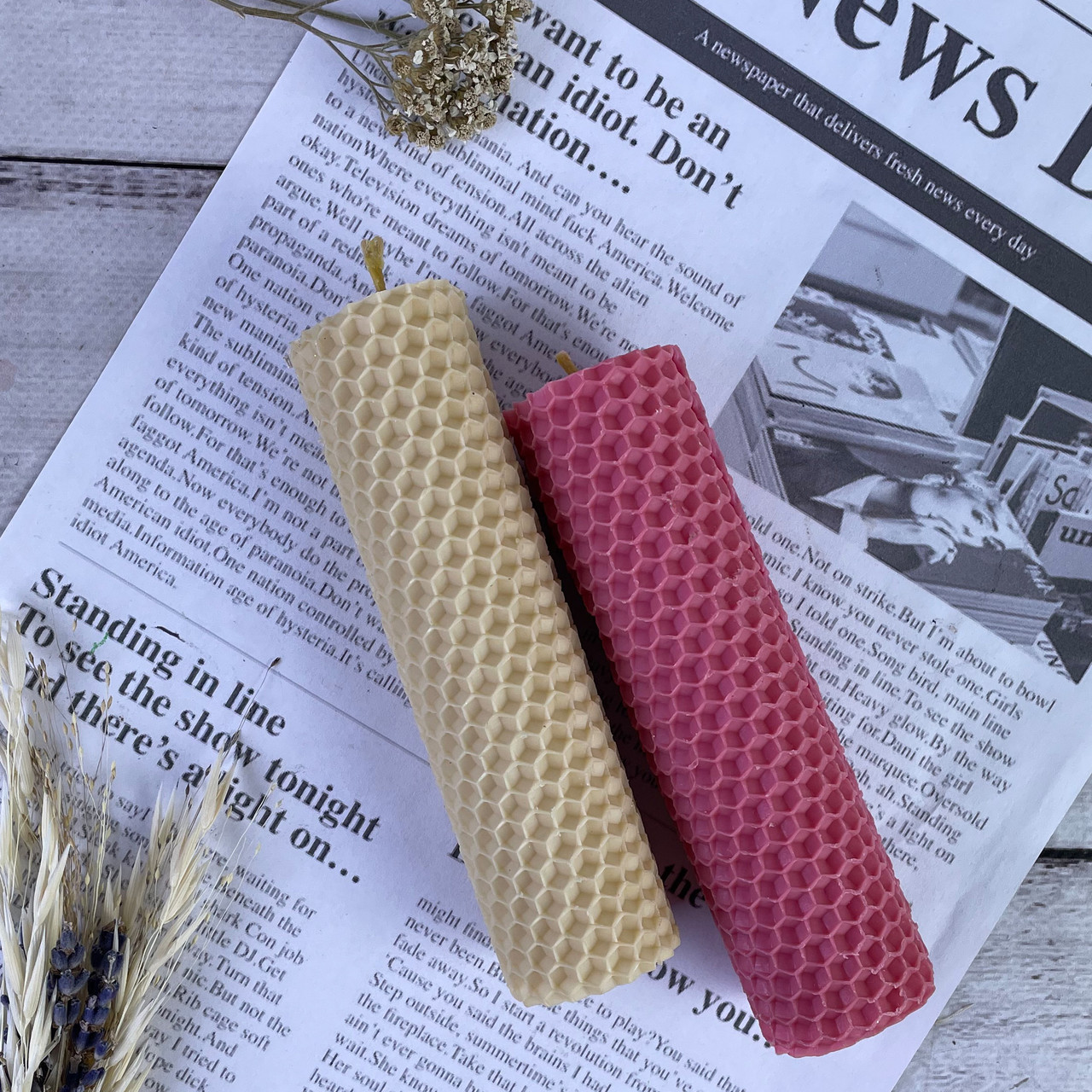 Свічки з натуральної вощини 2 шт, фото 1