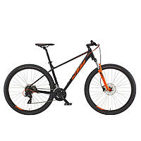 Велосипед KTM CHICAGO 272 27.5" рама M/43, черный матовый (оранжевый), 2022 лучшая цена с быстрой доставкой по