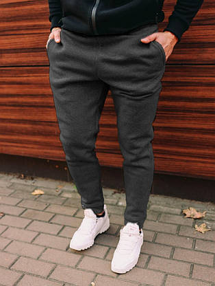 Чоловічі спортивні штани на зиму теплі штани флісові зима зручні повсякденні спортивні штани для чоловіків, фото 4