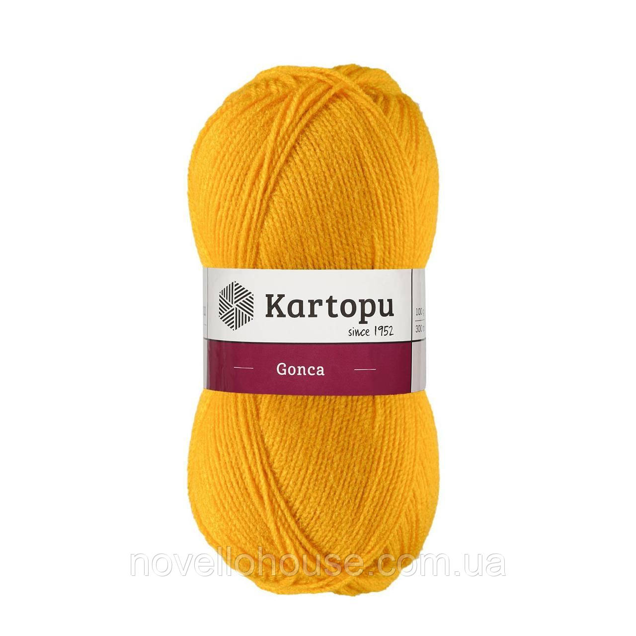 Kartopu GONCA (Картопу Гонка) № 307 жовтий (Пряжа 100% акрил, нитки для в'язання)
