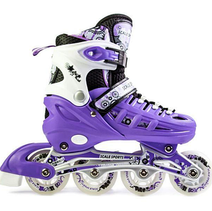 Дитячі регулювальні ролики Scale Sports Violet LF 905 розмір 34-37 (фіолетовий), фото 1