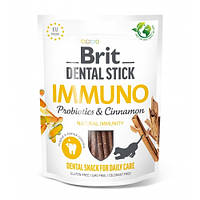 Лакомства для собак Brit Dental Stick Immuno для крепкого иммунитета, пробиотики и корица, 7 шт, 251 г