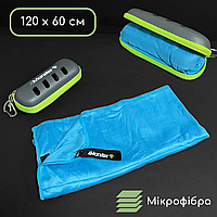 Компактний рушник для спорту, Спортивний рушник з мікрофібри для тренувань 4Monster Синій (EDT)