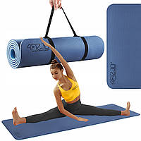 Коврик (мат) спортивный 4FIZJO TPE 180 x 60 x 1 см для йоги и фитнеса 4FJ0389 Blue/Sky Blue лучшая цена с