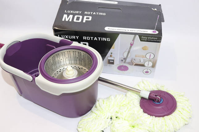 Швабра з автоматичним віджимом "Magic" та круглим відром 1590violet, фото 1