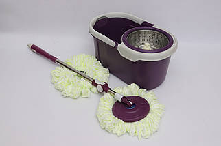 Швабра з автоматичним віджимом "Magic" та круглим відром 1590violet, фото 2