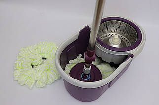 Швабра з автоматичним віджимом "Magic" та круглим відром 1590violet, фото 4