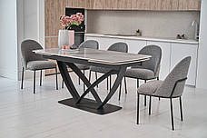 Керамічний стіл Массімо TML-950 VETRO ребека грей + чорний, фото 3