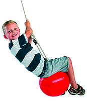 Детские качели-шар Mandora красные 290х296 мм для дома, улицы, сада или игровой площадки с нагрузкой до 60 кг.