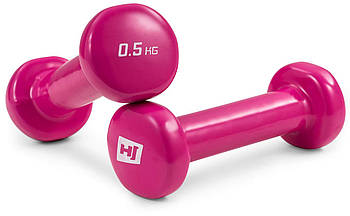 Гантелі для фітнесу вінілові круглі Hop-Sport HS-V005DC 2х0,5 кг