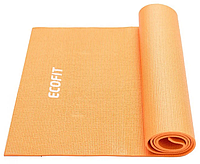 Коврик спортивный для фитнеса и йоги 173х61х0.6 см Ecofit MD9010 оранжевый, не скользящий для дома и