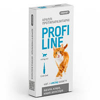 Капли для кошек инсектоакарицид 4-8 кг Provet Profiline 4 пипетки по 1 мл