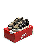 Жіночі кросівки Nike SB Dunk Low Travis Scott Кеди Найк Данк Тревіс молодіжні бежеві демісезон, фото 3
