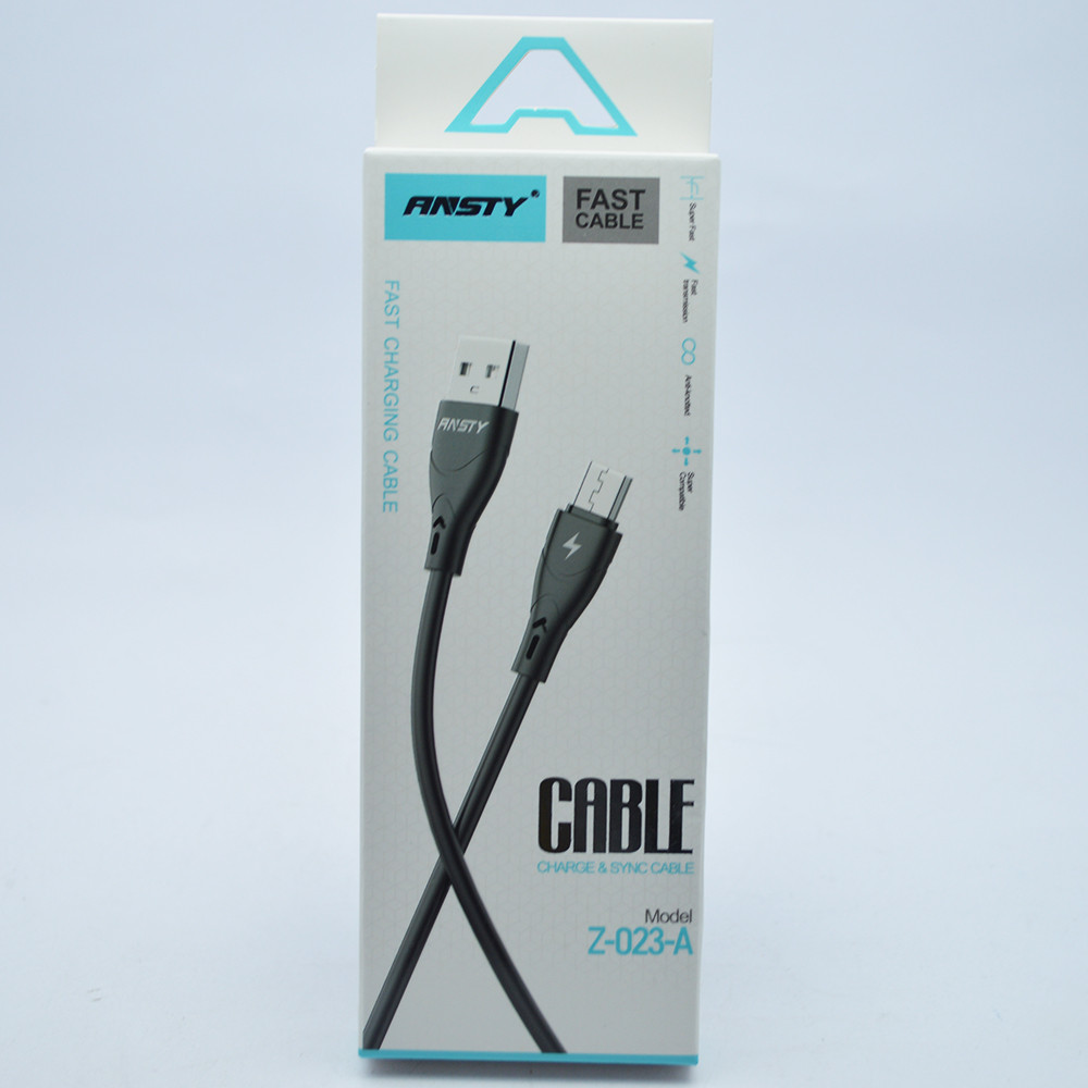 Кабель ANSTY Z-023-A Micro USB 1.2A 1M Black