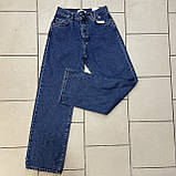 Джинси жіночі палаццо котон широкі темні щільні 29 сині, фото 5