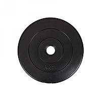 Композитный Диски (Блин) 5кг WCG черные, битумные с пластиковым покрытием для дома и спортзала D: 30 мм