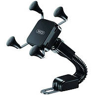 Вело-мото тримач для телефону XO C119 на велосипед, мопед, мотоцикл 360° з кріпленням на дзеркало заднього виду Чорний