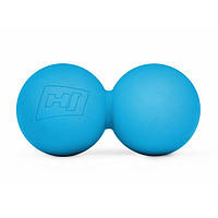 Силіконовий масажний подвійний мяч 63 мм Hop-Sport HS-S063DMB блакитний лучшая цена с быстрой доставкой по