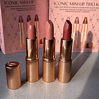 Подарочный набор мини-помад Charlotte Tilbury Mini Iconic Matte Revolution Lip Trio Set Оригинал