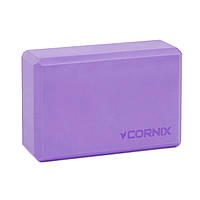 Блок для йоги Cornix EVA 22.8 x 15.2 x 7.6 см XR-0101 Purple лучшая цена с быстрой доставкой по Украине