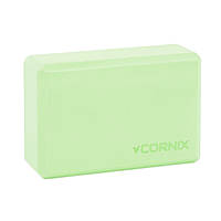 Блок для йоги Cornix EVA 22.8 x 15.2 x 7.6 см XR-0103 Green лучшая цена с быстрой доставкой по Украине