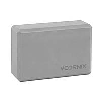 Блок для йоги Cornix EVA 22.8 x 15.2 x 7.6 см XR-0105 Grey лучшая цена с быстрой доставкой по Украине