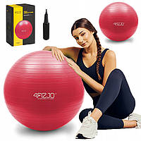 Мяч для фитнеса (фитбол) 4FIZJO 55 см Anti-Burst 4FJ0031 Red для дома и спортзала с нагрузкой до 120 кг лучшая