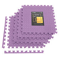 Мат-пазл (ласточкин хвост) Cornix Mat Puzzle EVA 120 x 120 x 1 cм XR-0232 Purple лучшая цена с быстрой